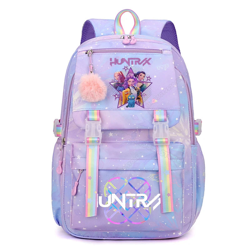 Kids Backpack - High Capacity Cartoon Anime School Bag for Girls | Breathable, Wear Resistant