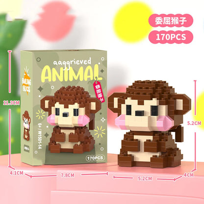 Micro Building Blocks - Creative Animal Brick Set | DIY Mini Construction Toys Kit