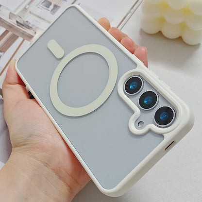 Frosted Magnetic Phone Case for Samsung Galaxy S26 Ultra S25 Edge S24 S23 FE S22 Plus for Magsafe A57 A37 A17 A07 A56 A36 Cover
