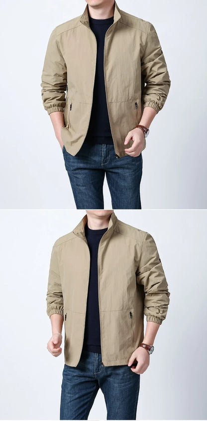 Men's Lightweight Packable Windbreaker Jacket 100% Polyamide Nylon Breathable Outdoor Sports Sun Protection Coat 2026