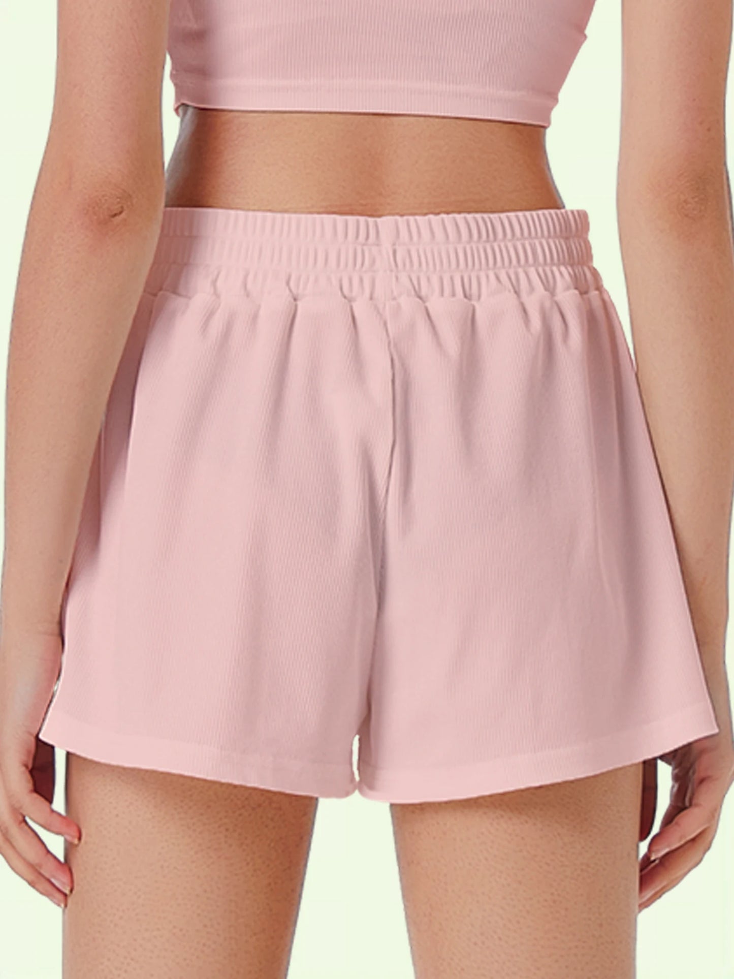 Casual Shorts Women 2024 New Summer Simple Comfortable Elastic Waist Cool Breathable Solid Color Casual Sports Five Quarter Pant