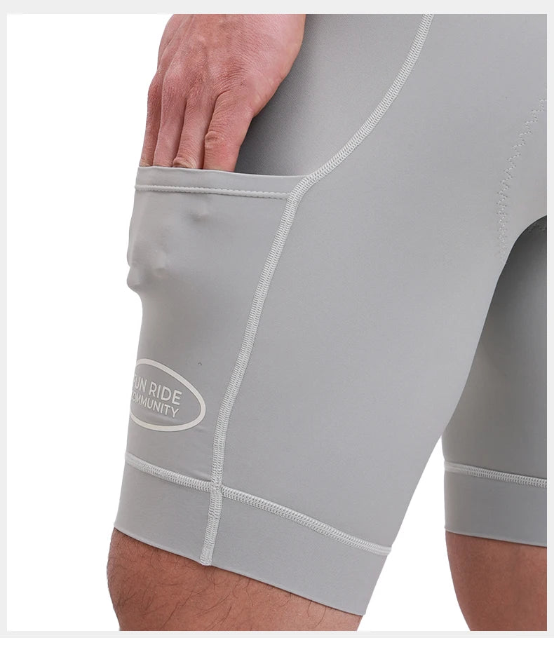 Men's Cycling Jersey Set - Quick Dry Long Sleeve Jersey & Mountain Bike Bib Shorts