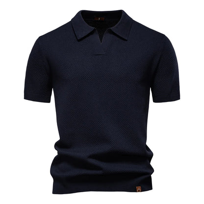 Men's Breathable Polo Shirt - Lightweight Stretch Short Sleeve Polo for Summer Casual Wear