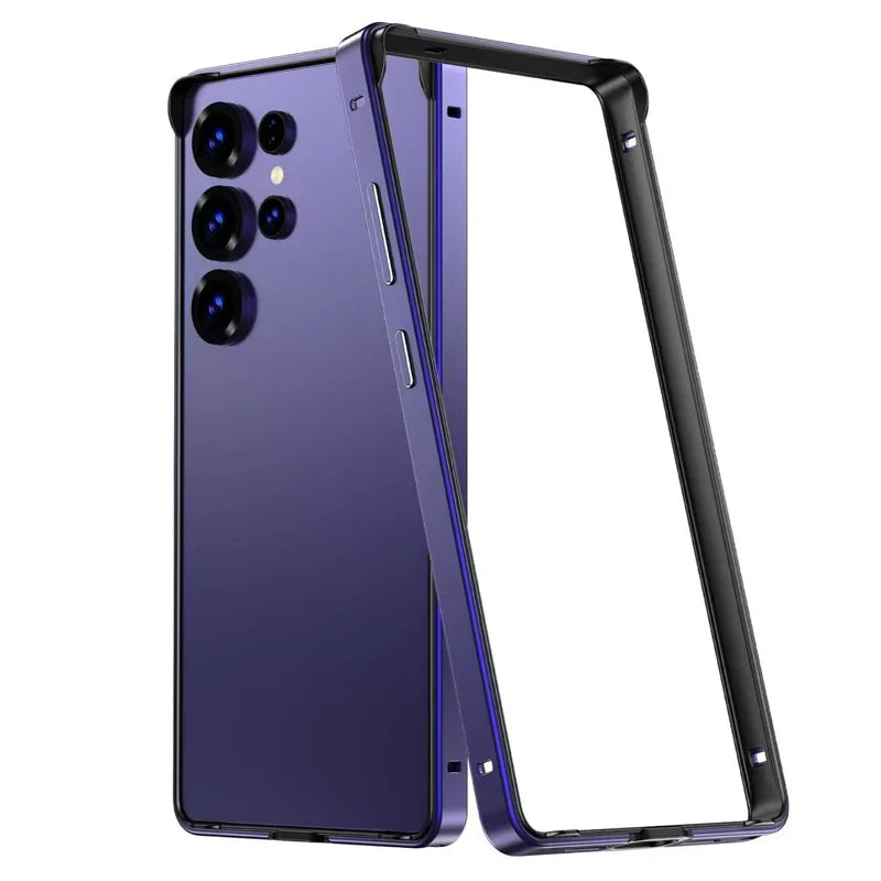 Hybrid Silicone Frame Aluminum Metal Phone Case for Samsung Galaxy S26 S25 Ultra S24 Plus Better Heat Bumper