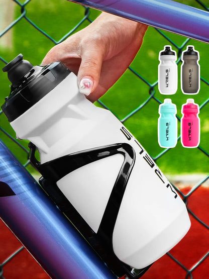 WRELS 600ML PP Bicycle Water Bottle Squeeze Out Water Leak-Proof Cycling Outdoor Sports Water Bottle Fitness Plastic Water Cup