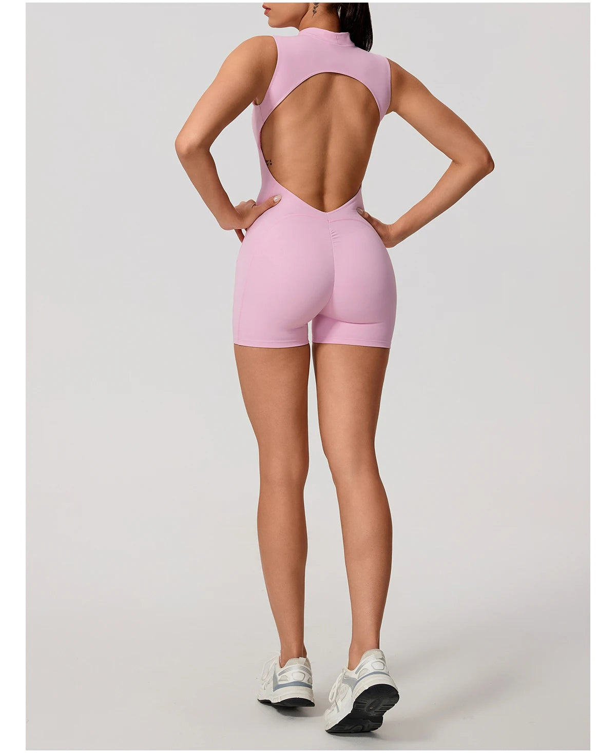 New Summer Women's Sleeveless Back Hollow Jumpsuit Female Sports Suit Fitness Yoga Clothing Peach Hipo Gym Overalls 1 Pcs