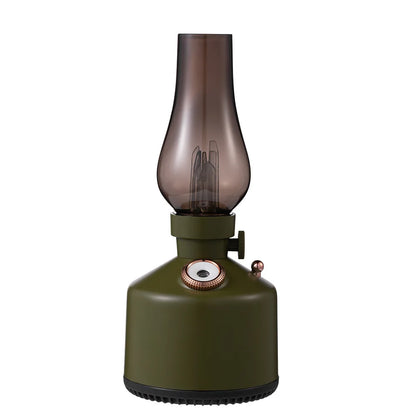 Retro Lamp Humidifier - Wireless Aroma Diffuser with Cool Mist, 7 Color Lights & Rechargeable Battery