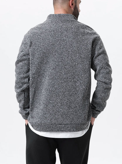 Men's Quarter Zip Up Sweaters Slim Fit Lightweight Mock Neck Pullover Casual Sweaters Half Turtleneck Knitted Outdoor Streetwear
