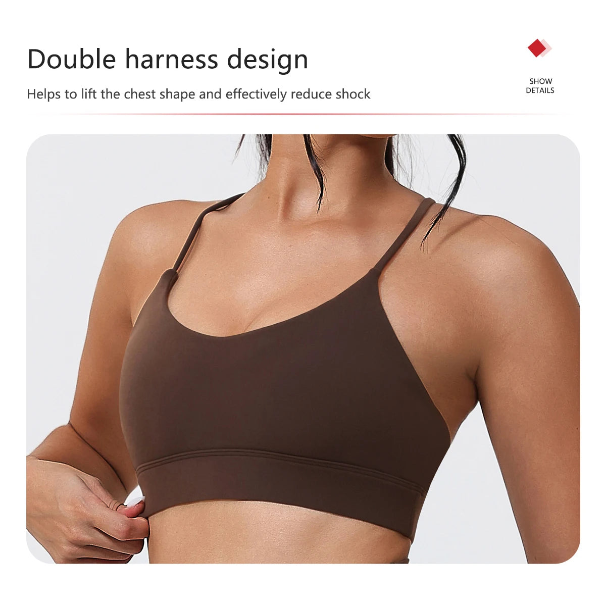 Ctenkevet Summer Women's Cross-Back Yoga Sports Bra Quick-Dry Fitness Running Top Tight-Fitting Underwear for Active Women