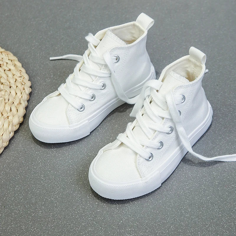 Children's Canvas Shoes - Breathable Kids Casual Lace-Up Sneakers | Unisex Footwear