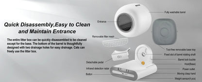 Automatic Self-Cleaning Cat Litter Box with App Control  Litter Mat for Large Cats - ZOOMNSTORE