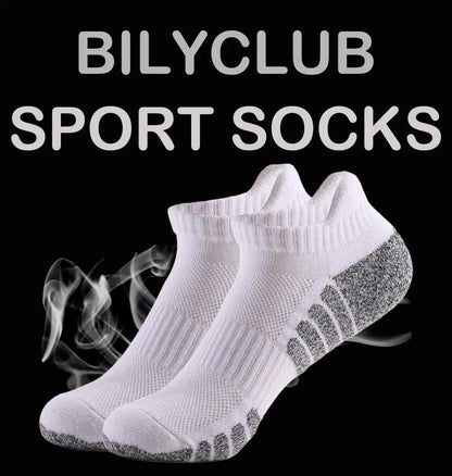 Thickened Non-Slip Running Socks - Breathable Low Cut Sports Socks for Men  Women 3 Pairs - ZOOMNSTORE