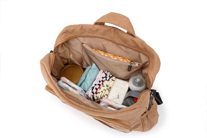 Soboba Large Capacity Diaper Backpack for Mom with Soft Corduroy Fabric and Convenient Design