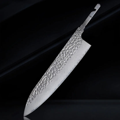 Damascus Steel VG10 Chef Knife Blank - Hand Forged Kitchen Knife Making Tool