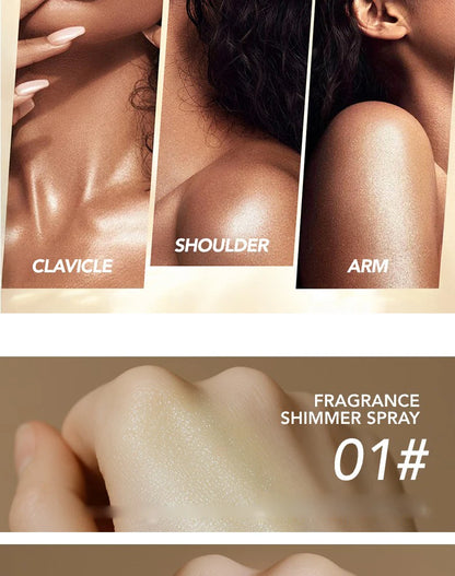 Flash Spray, Lasting Flash, Waterproof, Sweat Proof, Stain Proof, Suitable for Face, Body, Neck, Bright Makeup, Shiny Cosmetics