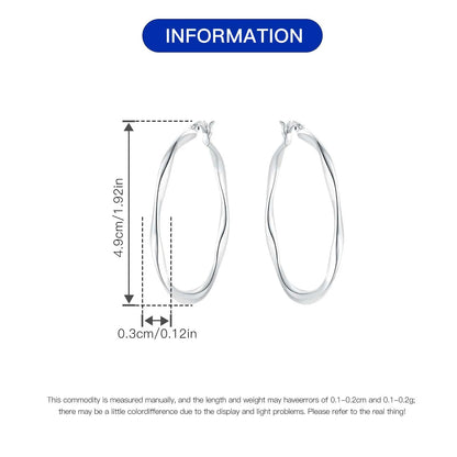 Orstarry S925 Sterling Silver Square Chain With Stone Inlaid Earrings Hoop Earrings For Women Jewelry Original Party Trendy Gift