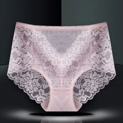 Women's High Waist Seamless Panties Sexy Lace Large Size M-5XL Briefs Embroidery Panties for Women Female Underwear Lingerie
