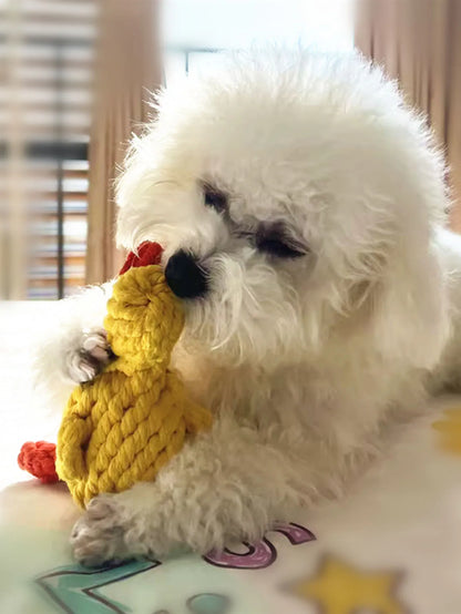Hot rope knot grinding teeth resistant hand-woven animal cotton rope small and medium-sized dog pet dog toys