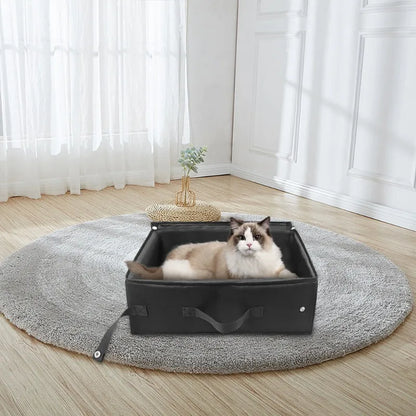 Portable Foldable Cat Litter Box - Waterproof Travel Pet Toilet Tray - ZOOMNSTORE