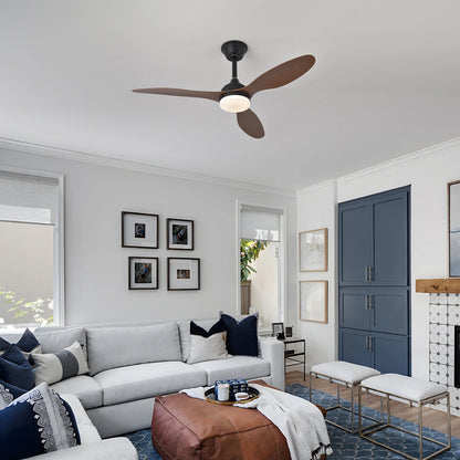 Ceiling Fan With Light,25 Inch/42 Inch/52 Inch Low Profile Ceiling Fan with remote control, For Indoor and Covered Outdoor