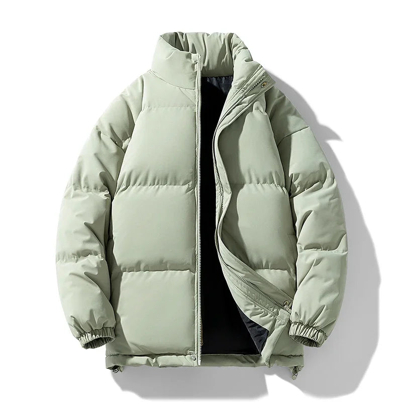 8XL Puffer Jacket Men Thick Warm Parka Plus Size Quilted Jacket Solid Outwear Coats Loose Cotton-padded Men's Clothing Top