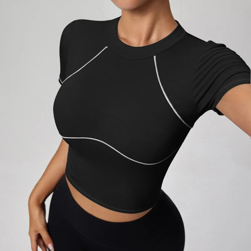 Women Yoga Shirt - Breathable Long Sleeve Blouse | Fitness Crop Top Workout Sportswear