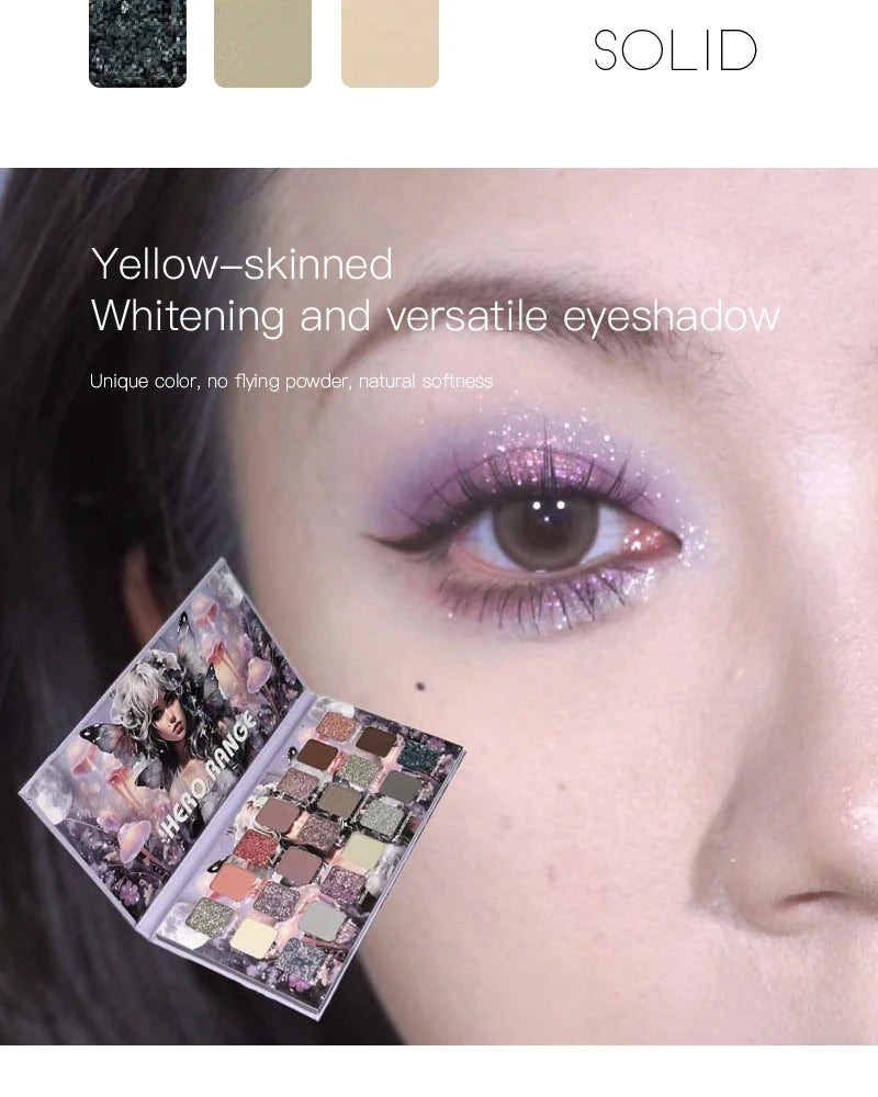 21-Color Chameleon Flashing Eyeshadow Palette Cold Moon Multi-functional Matte Shimmer Glitter Pigments Long-lasting Makeup