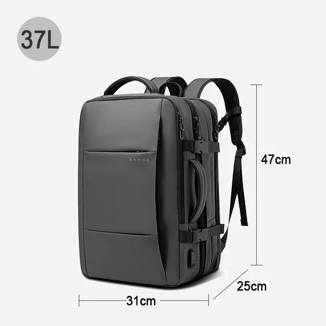 Waterproof Expandable Mens Laptop Backpack - 173 Large Capacity Travel Bag