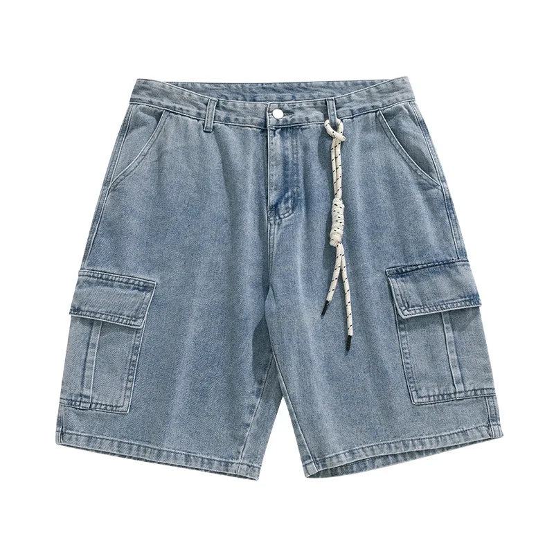 Men's Denim Shorts - Breathable Cotton, Loose Fit Summer Casual Style Pants