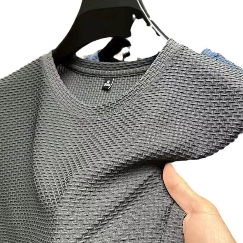 Men's Bamboo Ice-Silk T-Shirt – Cool Stretch Short-Sleeve Tee