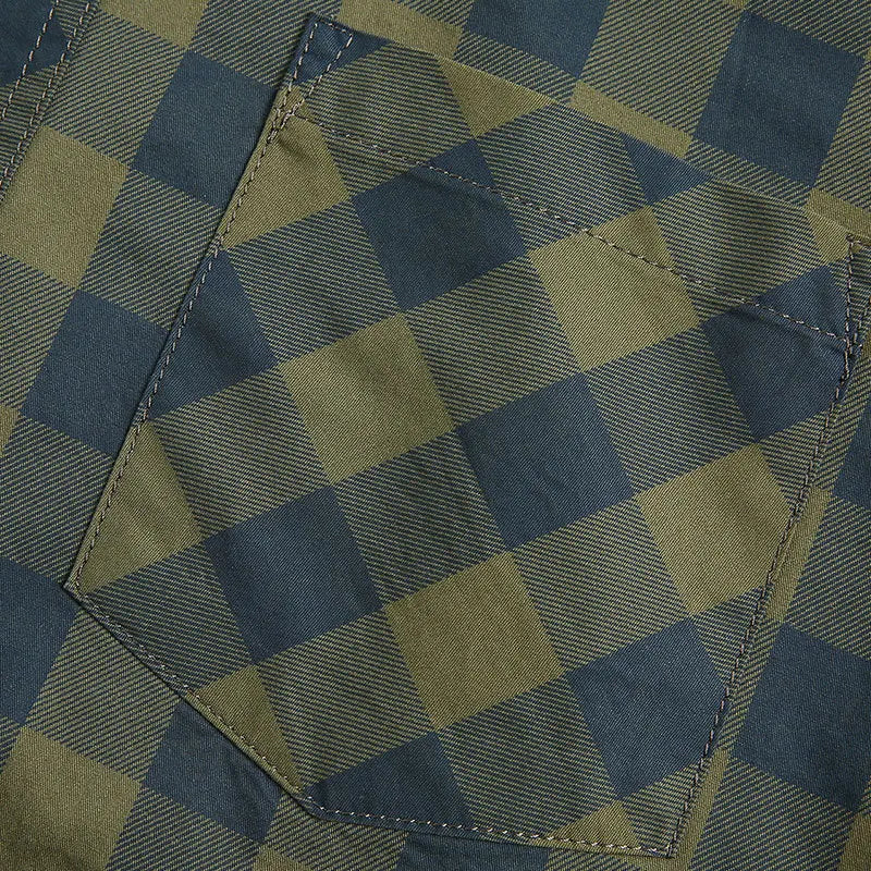 New Summer Men Plaid Short Sleeved Shirts New Fashion Man Outdoor Casual Cargo Shirts Good Quality Male Cotton Shirts Size 5XL