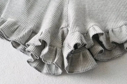 Women's Ruffled Shorts – Y2K High-Waist Loose Summer Shorts