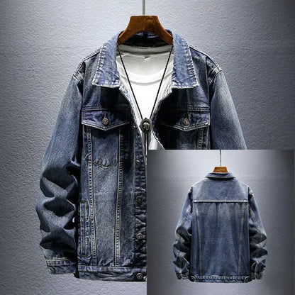 Autumn and Winter 2026 Retro Denim Jacket Men's Korean Slim Trend Handsome Multi-pocket Brand Man Luxury Tooling Jacket Men