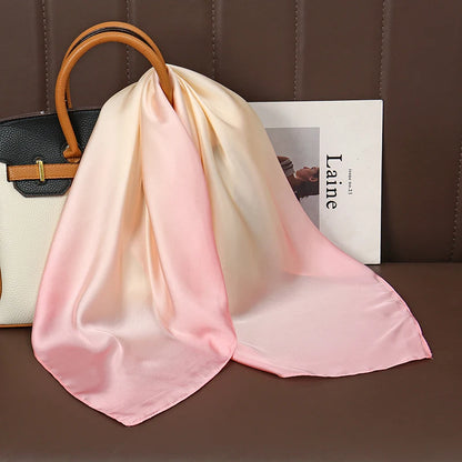 Luxury Satin Silk Scarf - Womens Fashion Shawl Hijab Neckerchief Bandana 2023