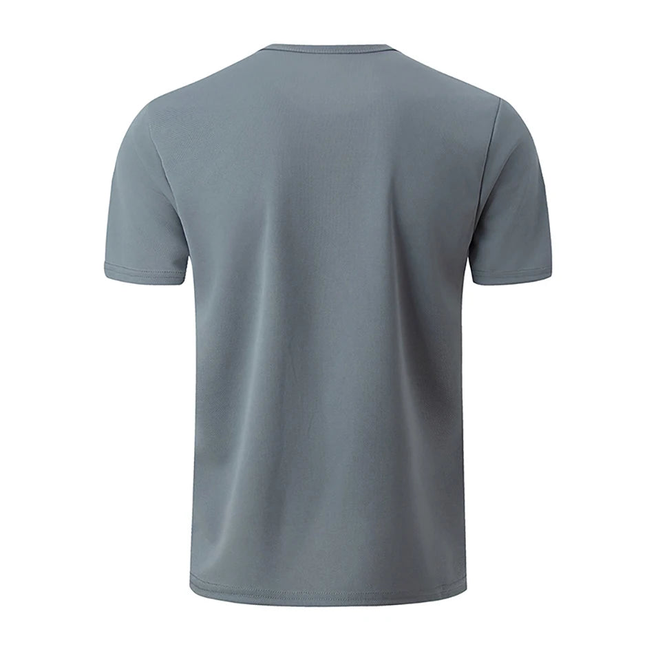 Men's Quick-Dry Sports Shirt – Multicolor Summer Running Badminton Tee with Reflective Strip
