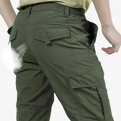 Men's Summer Thin Quick Dry Tactical Cargo Pants Army Outdoor Camping Hiking Pants Casual Trousers Male Sports Fishing Pants