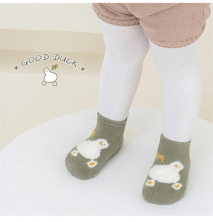 Lawadka Winter Kids Girl Boy Socks Anti Slip Cotton Baby Socks for Girls Boys Casual Soft Print Toddler Children's Sock Non-slip