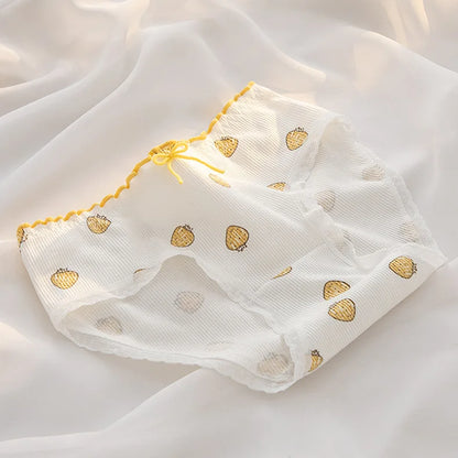 5Pcs M-4XL Cotton Panties Women Underpants Sexy Lingerie for Female Mid Waist Briefs Girls Underwear Plus Size Breathable Pantys