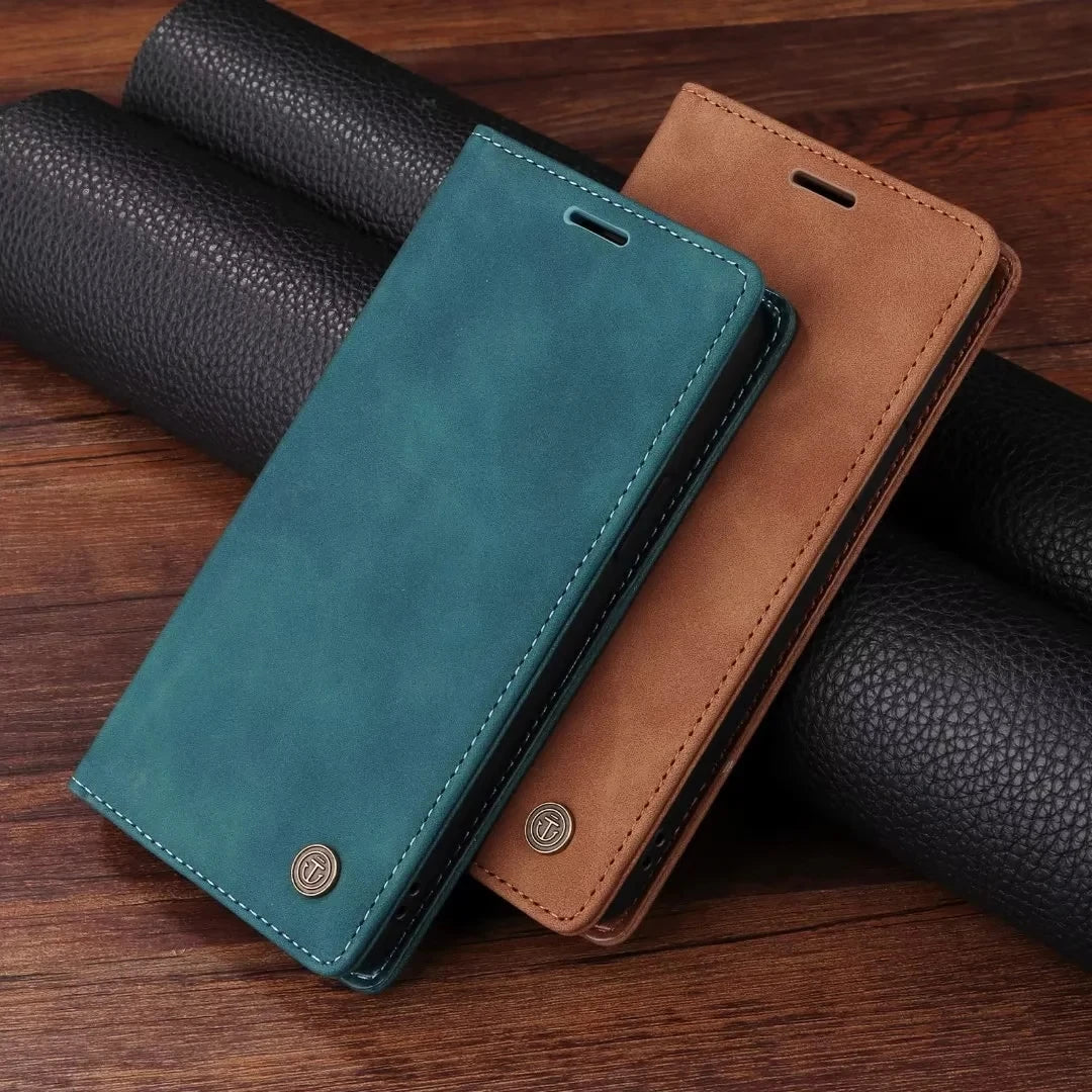 Ultrathin Leather Flip Case For Samsung Galaxy S26 S25 S24 S23 FE S22 Ultra S21 S20 Plus Note 20 5G Business Wallet Phone Cover