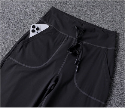 High Quality High-waist Loose Straight-leg Yoga Pants Women's Skin Friendly Nudity Casual Drawstring Quick-dry Gym Bell-bottoms