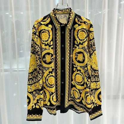 2025 Spring and Summer New Fashion Digital Printing Men's Short Sleeve Shirt High Quality Comfortable Lightweight Fabric
