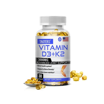 3000 mg Vitamin D3+K2 Health Supplement - Calcium Supplement for Bone Precision and Overall Health