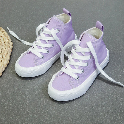 Children's Canvas Shoes - Breathable Kids Casual Lace-Up Sneakers | Unisex Footwear