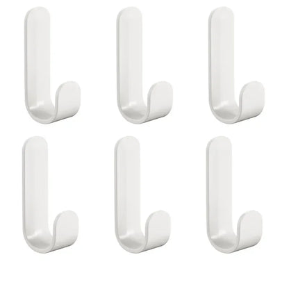 Wall Organizer Hook - 6pcs Multi Hook Hanger for Keys, Towels & Robes | Adhesive, No Punch
