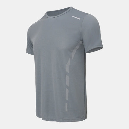 Men's Quick-Dry Sports Shirt – Multicolor Summer Running Badminton Tee with Reflective Strip