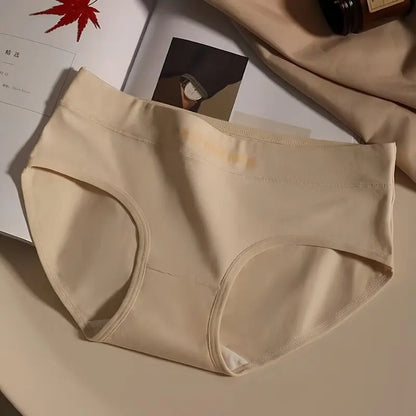 4Pcs/Set Cotton Panties Women Mid Waist Briefs Breathable Intimates Breathable Comfort Underwear M-2XL Soft Panties