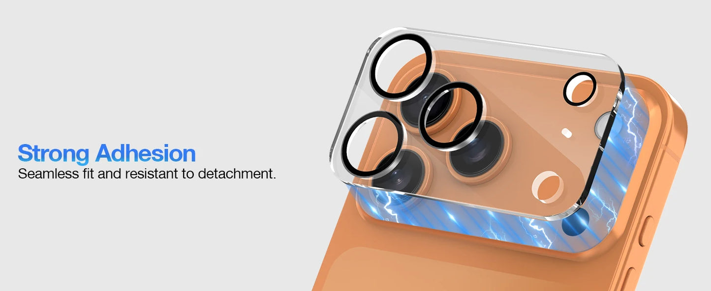 3 Pack For iPhone 17 Pro Max iPhone 17 Pro Camera Lens Protector Drop Protection Friendly 9H Transparent Tempered Cover Screen