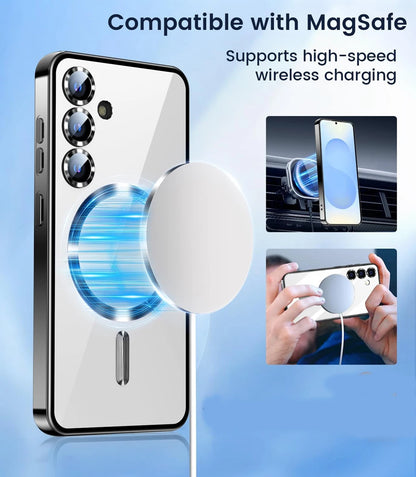 Plating For Magsafe Magnetic Case For Samsung Galaxy S26 S25 FE S24 S23 Ultra A56 A36 A26 A55 A54 A17 A07 A16 A35 A15 Cover
