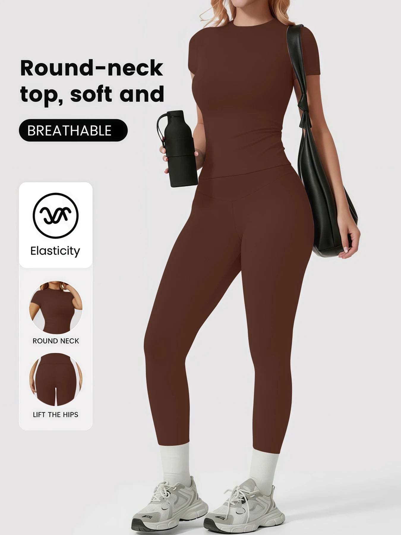 Women's Yoga Set, High-Quality Body-Fitting Quick-Dry Fitness Wear, Sport Yoga Two-Piece Set