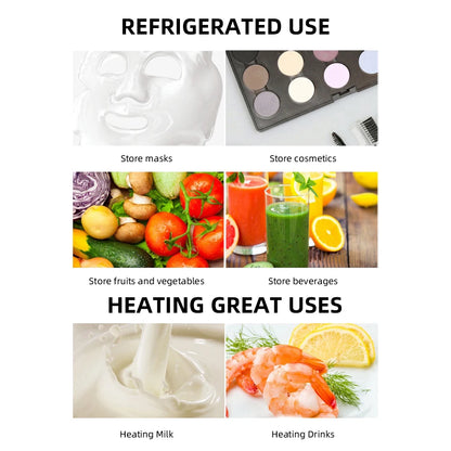 Portable 4L Mini Beauty Fridge Car & Home Dual Use Cooling Heating Refrigerator Skincare Cosmetics Makeup Face Fridge for Travel